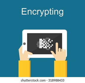 Encrypting file on gadget.