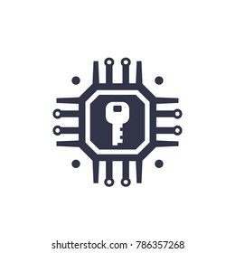 Encryption, cryptography, data protection vector icon