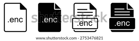 Encryption data file format icon, vector illustration