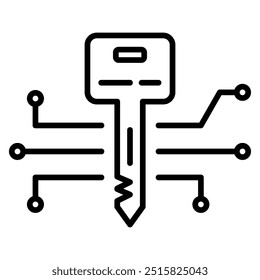 Encryption data icon, cyber security