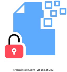 Encryption data icon, cyber security