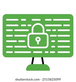 Encryption data icon, cyber security