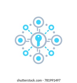 Encryption, data protection vector icon