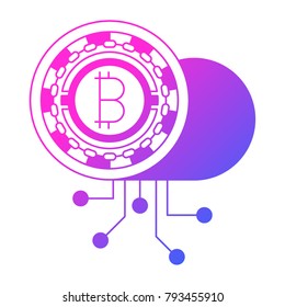Encryption data,bitcoin database icon