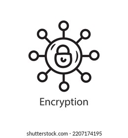 Encryption Filled Outline Icon Design illustration. Data Symbol on White background EPS 10 File