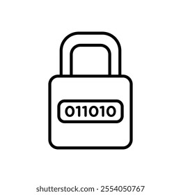 Encryption icon isolated on white background