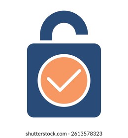 Encryption Icon Two Color Style. Vector Illustration For Graphic Design