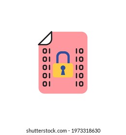 encryption icon vector illustration. colored encryption icon design. isolated on white background