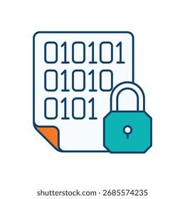 Icono de cifrado Vector ilustración de stock