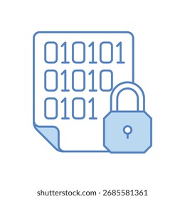 Icono de cifrado Vector ilustración de stock