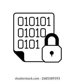 Icono de cifrado Vector ilustración de stock