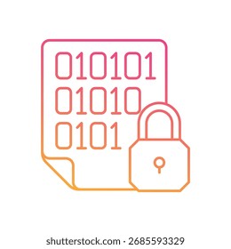 Icono de cifrado Vector ilustración de stock
