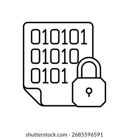 Icono de cifrado Vector ilustración de stock