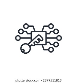 Encryption icon. vector.Editable stroke.linear style sign for use web design,logo.Symbol illustration.