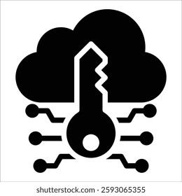 Encryption Key Icon Element For Design