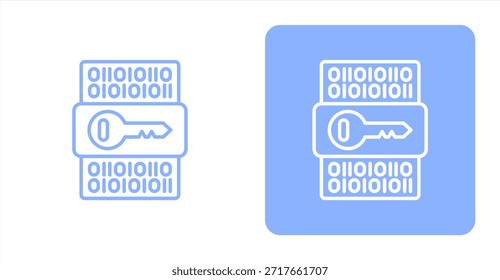 Línea de cifradoIlustración de color de dos tonos e icono de fondo contrastante