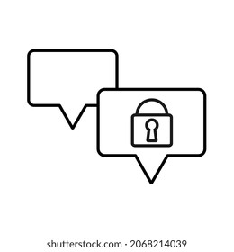 Encryption Message Icon Outline Style.