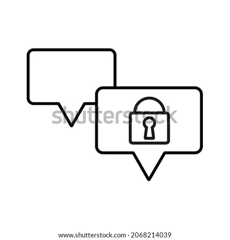 Encryption Message icon outline style.