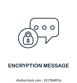 Encryption Message icon. Simple element from internet security collection. Creative Encryption Message icon for web design, templates, infographics and more