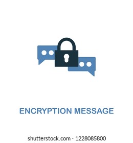 Encryption Message icon in two colors. Premium design from internet security icons collection. Pixel perfect simple pictogram encryption message icon for web design and printing.
