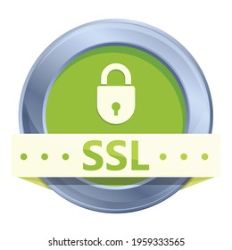 Encryption ssl certificate icon. Cartoon of Encryption ssl certificate vector icon for web design isolated on white background