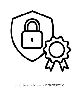 Ilustração do vetor do ícone de estrutura de tópicos dos padrões de criptografia