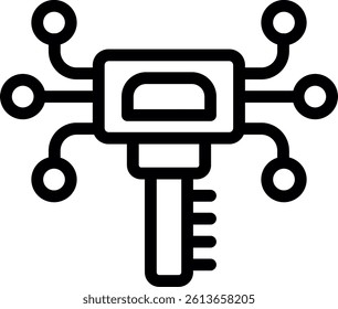 Encryption Symbol Line Vector Icon Design