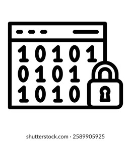 Encryption Vector Line Icon Design For Personal And Commercial Use