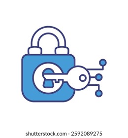 Encryption vector stock illustration for digital security.