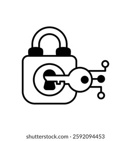 Encryption vector stock illustration for digital security.