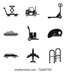 Encumbrance icons set. Simple set of 9 encumbrance vector icons for web isolated on white background