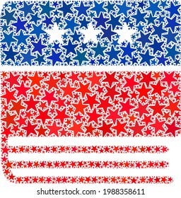 Die Enzyklopädie bucht eine Sammlung von Sternen in verschiedenen Größen und Farbtönen. In der Buchillustration für Encyclopedia werden offizielle blaue und rote Farben amerikanischer demokratischer und republikanischer politischer Parteien verwendet.