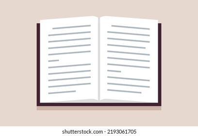 Encyclopedia and book flat illustration.