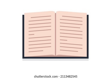 Encyclopedia and book flat vector illustration.