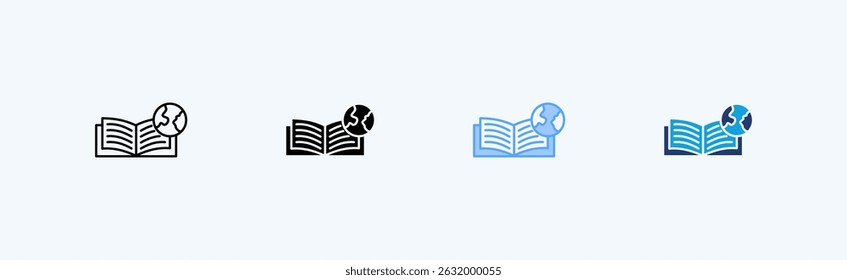 Conceito de ilustração vetorial do ícone do Encyclopedia Book

