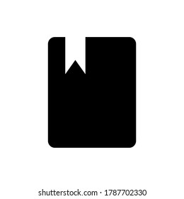 Enciclopedia, icono de marcador. Símbolo de bloc de notas aislado en fondo blanco