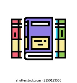 encyclopedia educational book color icon vector. encyclopedia educational book sign. isolated symbol illustration