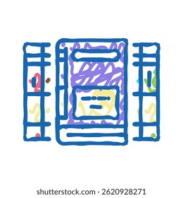 encyclopedia educational book doodle icon sketch vector. encyclopedia educational book sign. isolated symbol illustration