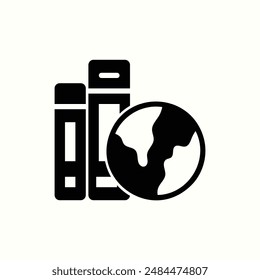 encyclopedia icon, isolated glyph icon theme back to school