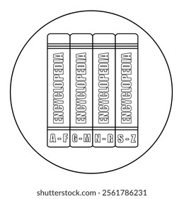 Encyclopedia icon. isolated encyclopedia icon vector illustration. editable enyclopedia symbol can be use for web site and mobile app