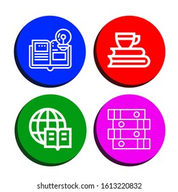 encyclopedia icon set. Collection of Book, Books, Encyclopedia icons