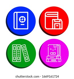 encyclopedia icon set. Collection of Book, Books icons