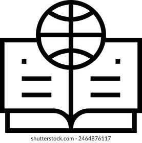encyclopedia icon. Thin linear style design isolated on white background