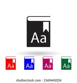 Encyclopedia multi color icon. Simple glyph, flat vector of library icons for ui and ux, website or mobile application