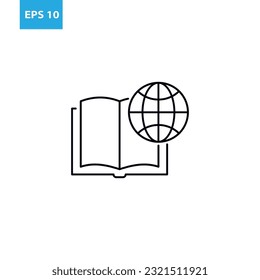 Encyclopedia outline icon Vector illustration