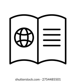 Encyclopedia Outline Icon Vector Illustration