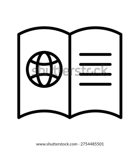 Encyclopedia Outline Icon Vector Illustration
