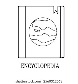Encyclopedia simple icon, concept illustration, vector flat symbol, glyph sign.