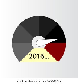 The end of 2016 flat infographic style