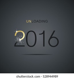 The End 2016 unloading firework gold black vector